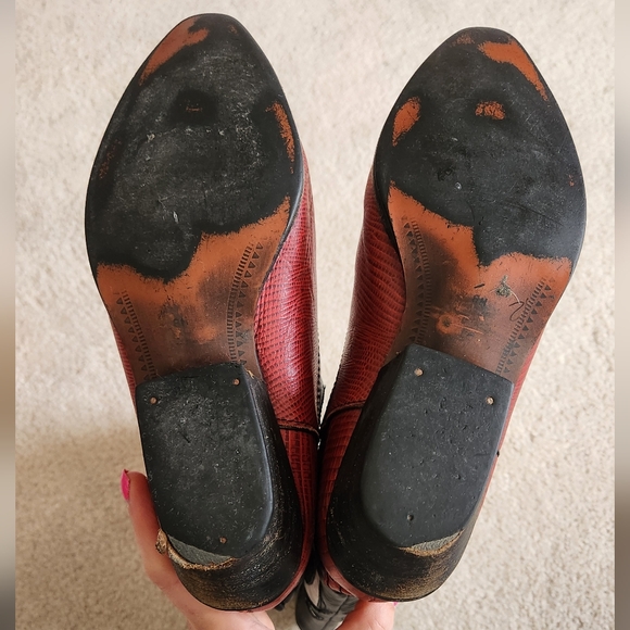 90s Nine West Rodeo Cowgirl boho Western Grunge Leather Boots Romnee 8 - Picture 6 of 12